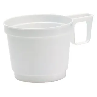 DUNI Kaffeetassen, Einwegtassen aus Spritzguss, weiß, Espressotasse 80 ml, 1 Karton = 500 Stück