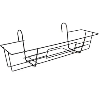 Metall-Balkonkastenhalter schwarz 65x22cm Halterung Pflanz Blumentopf Aufhängen