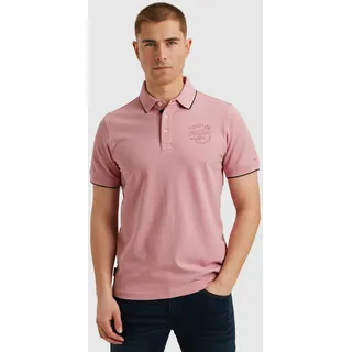 Poloshirt PME LEGEND "Short sleeve polo stretch pique package", Herren, Gr. 4XL, moonlight mauve, Jersey, Obermaterial: 96% Baumwolle, 4% Elasthan, unifarben, regular fit taillenbedeckt, Shirts Poloshirt, mit Schriftzug