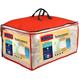 Dodo 25665 Für 4 Jahreszeiten Steppbett, 200 x 200 cm, Polyester, weiß