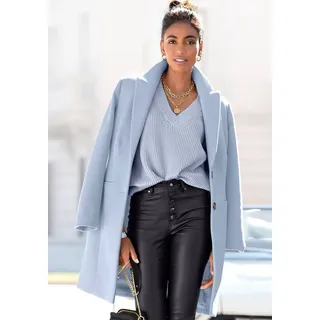 LASCANA LASCANA, Kurzmantel im klassischen Design, Damenmantel, Blazermantel, casual-chic, blau