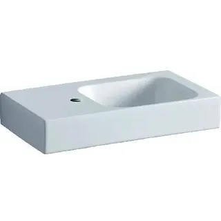 Geberit Handwaschbecken iCon 530 x 310 mm, ohne Überlauf, mit Hahnloch weiß Ablagefläche links - Weiß