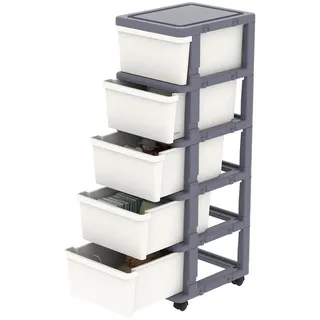 cetomo Schubladenbox Schubladenschrank 0,0 x 0,0 x 0,0 cm Grau/Weiß