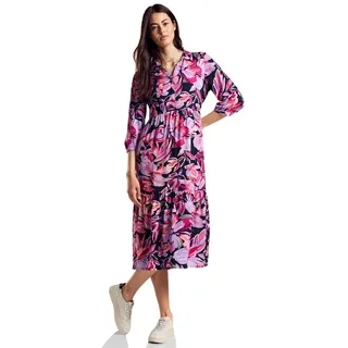 STREET ONE Damen A144009 Midikleid Mit Print, Magnolia Pink, 36 EU