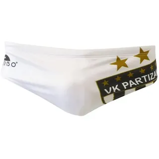 Turbo Partizan Badeslip - White - 4XL