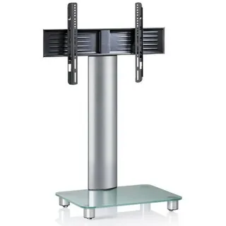 VCM Tosal TV-Rack 60x100x44 cm Silber/Transparent Aluminium/Glas