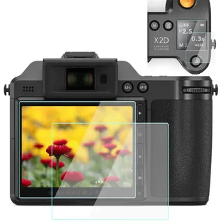 WH1916 Displayschutzfolie, kompatibel mit Hasselblad X2D 100C Kamera (2 obere und 2 LCD-Bildschirme), 9H gehärtetes Glas, kratzfest, blasenfrei, staubabweisend, 4 Stück