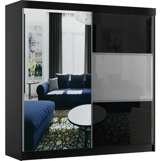 Kleiderschränke Möbel Garderobe Mehrzweck Regale Schrank Regal Aufbewahrungs Neu - Schwarz