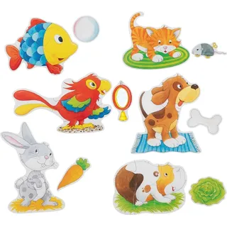 Goki-Puzzle-Set Haustiere - 24 Teile