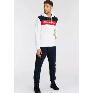 Champion Jogginganzug 2 Stk. mit Kapuze und Kordelzug, mit Eingrifftaschen, aus weicher Sweatware, weiß