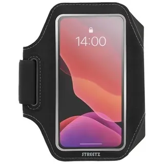 STREETZ Slim Sports Armband for up to 6.5 Smartphones Reflectors - Black