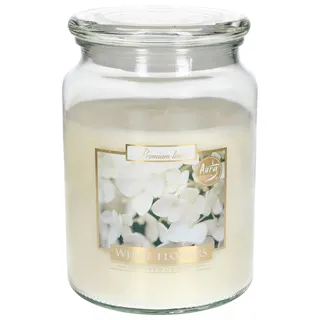 KOTARBAU® Duftkerze Duft Groß im Glas mit Deckel White Flowers Geschenkidee Aromatherapie Dekorations-Kerzen Brenndauer bis zu 100 Stunden