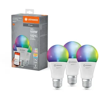 LEDVANCE Smarte LED-Lampe 1218017 100 W E27 RGBW 2700K-6500K 3 St.