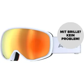 Atomic REVENT STEREO Skibrille - Light Grey - Skibrillen mit Blendschutz - Hochwertig verspiegelte Snowboardbrille - Brille mit Live Fit Rahmen - Skibrille mit Doppelscheibe