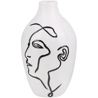Beliani Blumenvase Helike Steinzeug 23 cm