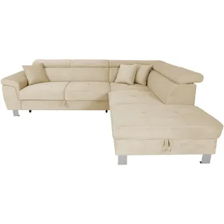 XORA Ecksofa Pink, - 257x226 cm,