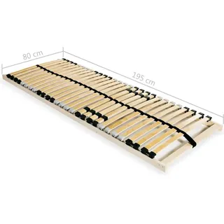 vidaXL Lattenrost mit 28 Latten 7 Zonen verstellbar 140 x 200 cm