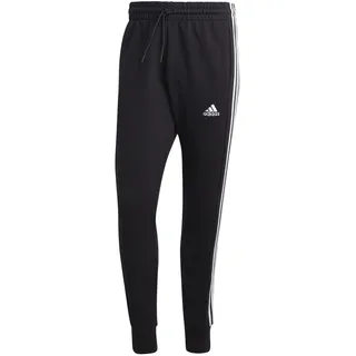 Adidas Essentials French Terry Tapered Cuff 3-Streifen Hose Black / White 2XL