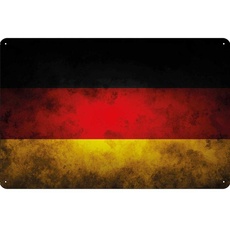 Blechschild Wandschild 20x30 cm Deutschland Fahne Flagge