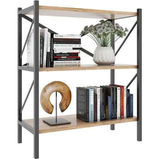 VCM Standregal »Holz Metall Stand Regal Büro Bücher Insasi 2fach«