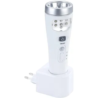 Maximex LED-Sensor-Nachtlicht mit Ladestation, energiesparende Nachtleuchte mit Bewegungs- & Dämmerungssensor, inkl. 3 Leuchtmodi & 17 LEDs, bis 3 Stunden Umgebungsbeleuchtung, kompakt für unterwegs