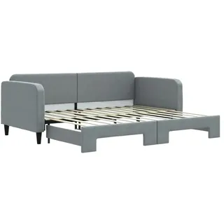 vidaXL Tagesbett Ausziehbar 90 x 200 cm grau