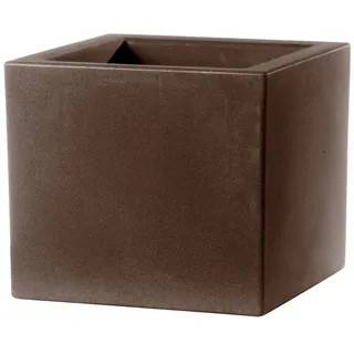 ECKIGER BRONZE BLUMENTOPF 50X50 CM H 50 MOD. SCHIO CUBO