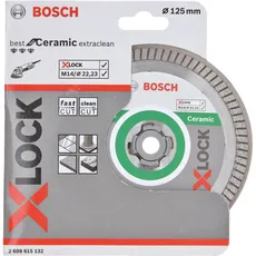 Bild von Professional X-LOCK Best for Ceramic Extra Clean Turbo Diamanttrennscheibe 125x1.4mm, 1er-Pack (2608615132)