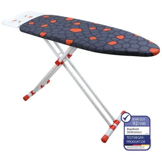 Harbinger Bügelbrett, Bügeleisen Ablage, Bügelbrettbezug 36X114cm, Höhe 50-80cm, Schwarz