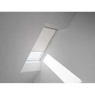 VELUX Verdunkelungsrollo uni 134 x 160 cm weiß/grau