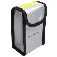 YUNIQUE GREEN-CLEAN-POWER - Feuerfeste Lipo-Batterietasche für DJI Phantom 3/4 | Hochwertiger Schutz | Sicher für Laden und Lagerung | Feuerbeständig, Silber, Kunststoff