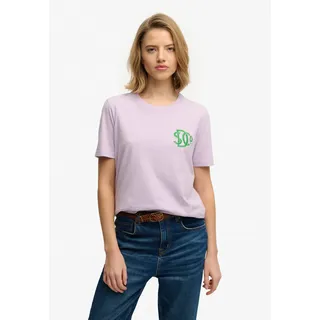 Superdry T-Shirt "SD&CO NEON RELAXED TEE" aus Baumwolle, Relaxed Fit, gerader Abschluss, normale Länge, Rundhals, parma violet lila