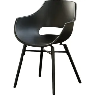 KAWOLA Stuhl ZAJA Esszimmerstuhl Kunststoff schwarz - Schwarz