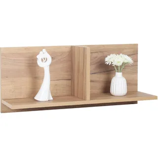 RICOO Wandregal Holz Hängeregal WM013-EG 70 x 30 x 22 Regal Wand Schweberegal Regale für Wände Regalbrett Shelf Holzregal Bücherregal Eiche-Gold