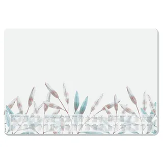 Sigel HO303 Papier-Schreibtischunterlage, ca. DIN A2, mit 3-Jahres-Kalender, 30 Blatt, abgerundete Ecken, Motiv "Frosted Leaves", Schreibunterlage aus nachhaltigem Papier