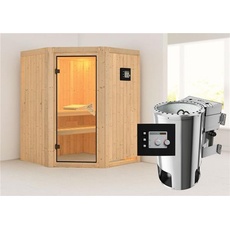 Bild von Sauna Nanja 68mm 230V mit Bio-Ofen externe Stg.Natur