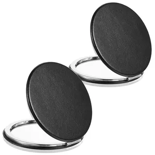 WLLHYF 2 Stück Tragbarer Taschenspiegel Klein Reisen rund Klappspiegel Mini 1x/2x Vergrößerung Spiegel Klappbar Make-up-Spiegel für Unterweg Ausbesserungen Geldbörsen Handtaschen