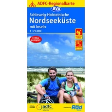 ADFC-Regionalkarte Schleswig-Holsteinische Nordseeküste mit Inseln 1:75.000, reiß- und wetterfest, GPS-Tracks Download