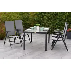 Bild von Garten-Essgruppe »»Amalfi««, (Set, 5 tlg., 5-fach verstellbare Rückenlehne), Tisch: LxB: 150x90 cm, grau