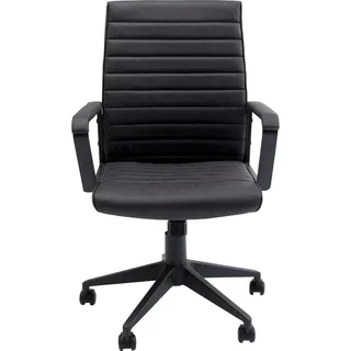 Kare Design Bürodrehstuhl Labora, moderner Designer Schreibtischstuhl mit Armlehnen und Gasdruckfeder, Schreibtischstuhl mit Rückenlehne, Gamingstuhl Schwarz (H/B/T) 105x57x61cm