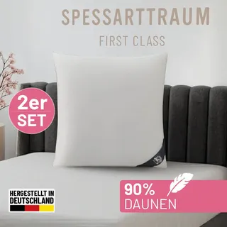 SPESSARTTRAUM Daunenkissen FIRST CLASS 80 x 80 cm Weiß