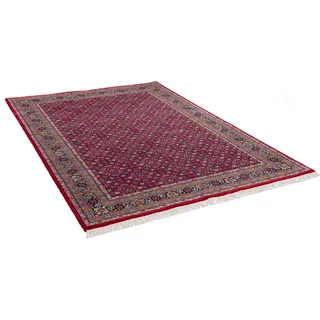 Orientteppich THEKO "Benares Herati" Gr. 1, rot, B:60cm H:12mm L:90cm, Schurwolle, Teppiche, Orientteppich, reine Wolle, handgeknüpft, mit Fransen