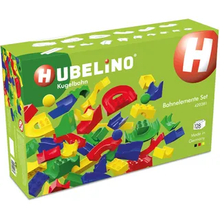 HUBELINO Kugelbahn Bahnelemente Set 128-tlg. 420381