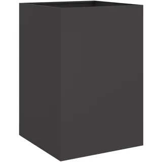 vidaXL Pflanzkübel Schwarz 52x48x75 cm Stahl - Schwarz