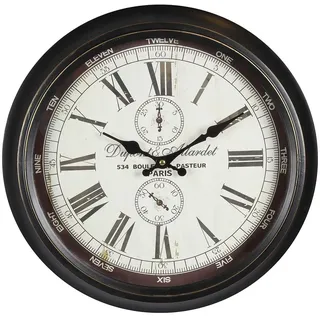 Ambiente Haus Wanduhr »Dupont Wanduhr aus Metall 40cm schwarz
