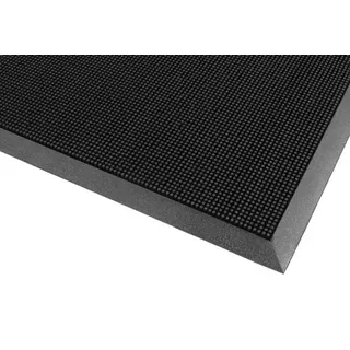 Notrax 345 Gummibürste Styrol-Butadien-Gummi-Eingangsmatte, für Bauverkehrsbereich und kommunale Gebäude, 71,1 cm Breite x 116,8 cm Länge x 1,6 cm Dicke, Schwarz