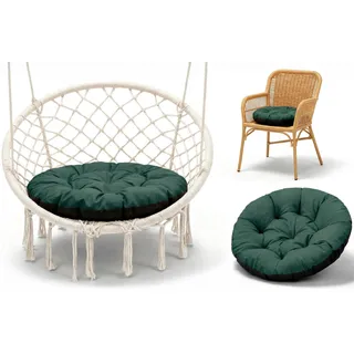 Amazinggirl Hängesessel Kissen Sitzkissen für Hängeschaukel 60 cm - Polster für Hängehöhle Lesesessel Hängestuhl und Papasansessel runde Auflage für Outdoor und Indoor Grün Farbton B