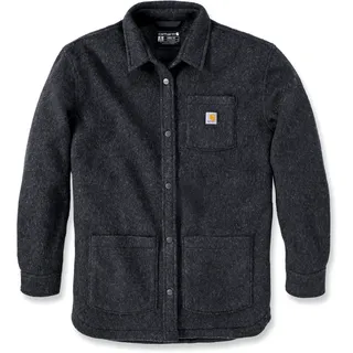 CARHARTT Fleece Blend, Textiljacke Damen Übergangsjacke Wool Overshirt, Farbe:Black Heather, Größe:M