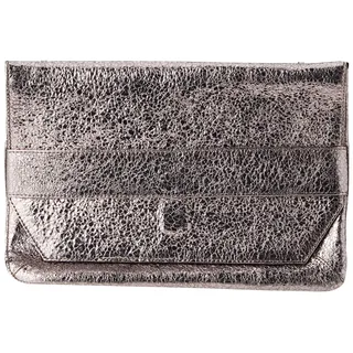 Clairefontaine 410013C Klaptasche aus Leder Celeste, 26 x 18cm, 1 Stück, Lazer Alba