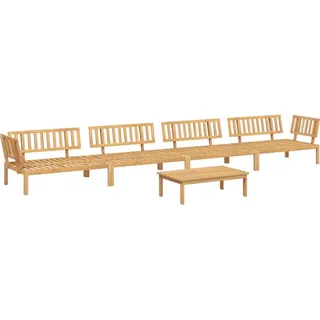 vidaXL 5-tlg. Garten-Sofagarnitur aus Paletten Massivholz Akazie - Braun